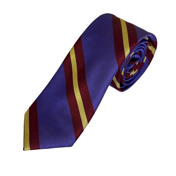 Jos A Bank 1905 Necktie Tie British Regimental West Somerset Yeomanry 60" Silk - Picture 1 of 7